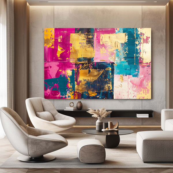 Vivid Blocks Abstract Art | MusaArtGallery™