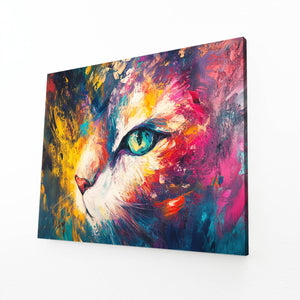 Vivid Cat Cool Wall Art | MusaArtGallery™