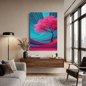 Vivid Cherry Blossom Tree Wall Art