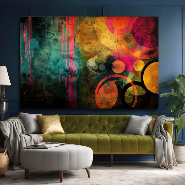 Vivid Circles Abstract Art | MusaArtGallery™