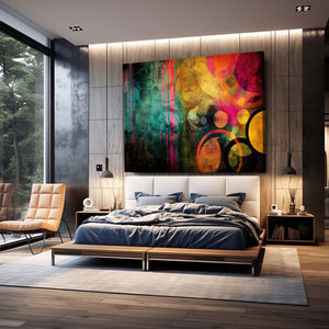 Vivid Circles Abstract Art | MusaArtGallery™