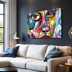 Vivid Faces Geometric Art | MusaArtGallery™