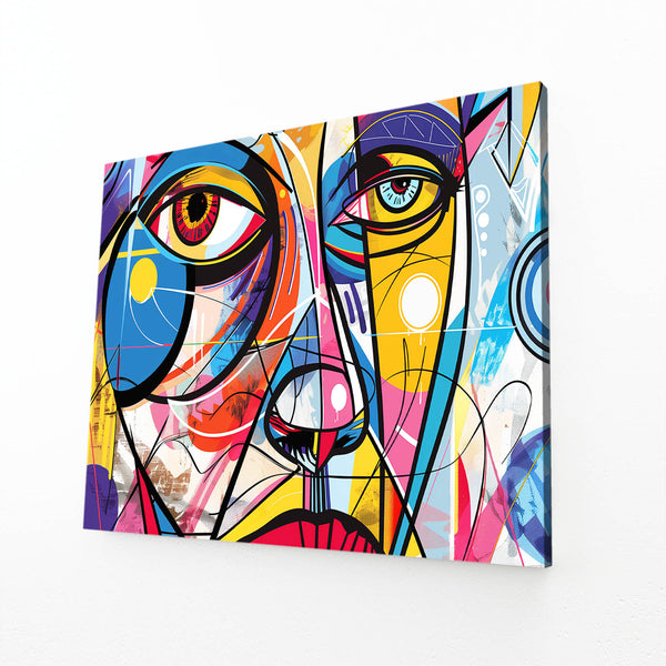 Vivid Faces Geometric Art | MusaArtGallery™