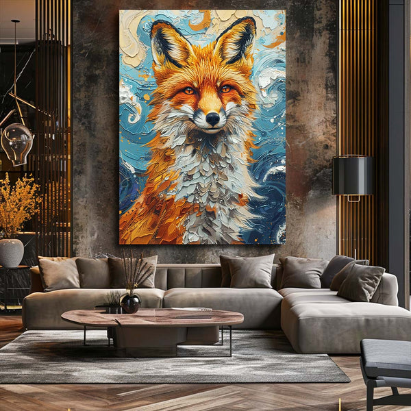 Vivid Fox Art Canvas | MusaArtGallery™