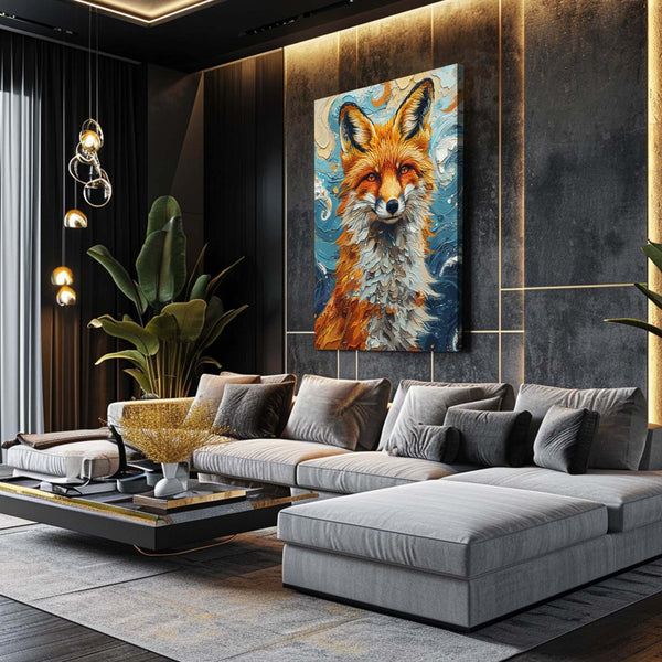 Vivid Fox Art Canvas | MusaArtGallery™