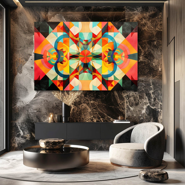 Vivid Kaleidoscope Mexican Wall Art | MusaArtGallery™