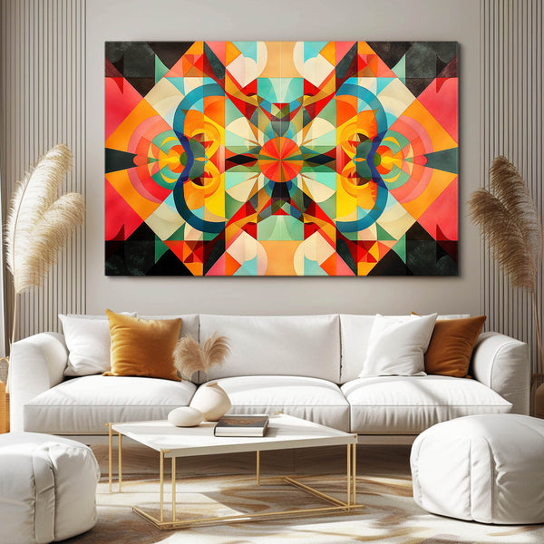 Vivid Kaleidoscope Mexican Wall Art | MusaArtGallery™