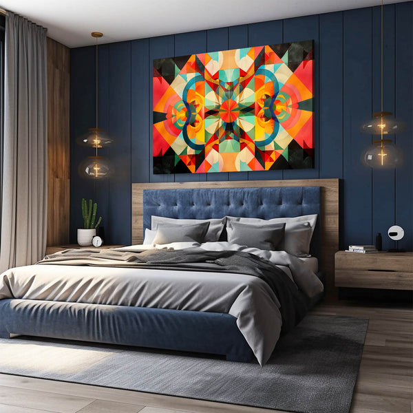 Vivid Kaleidoscope Mexican Wall Art | MusaArtGallery™