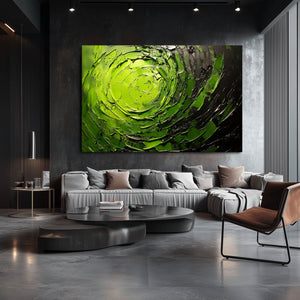 Vortex Glow Green Abstract Art | MusaArtGallery™