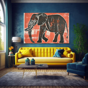 Wall Art Elephant Black | MusaArtGallery™