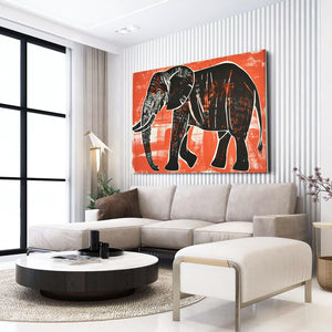 Wall Art Elephant Black | MusaArtGallery™
