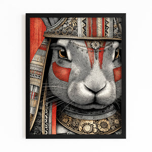 Warrior Bunny Wall Art