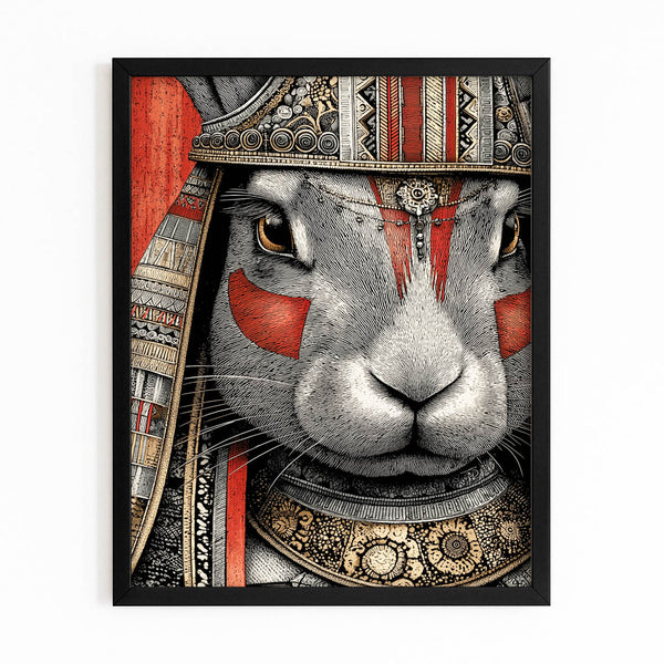 Warrior Bunny Wall Art