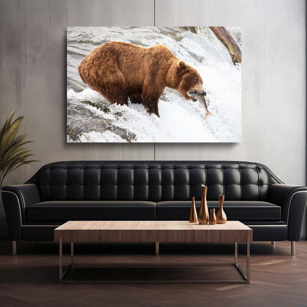 Water Fall Bear Wall Art