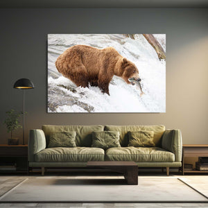 Water Fall Bear Wall Art