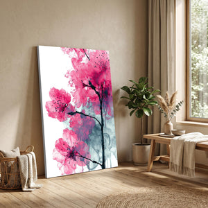Watercolor Cherry Blossom Flower Art
