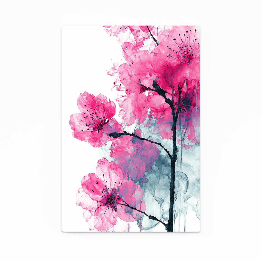 Watercolor Cherry Blossom Flower Art