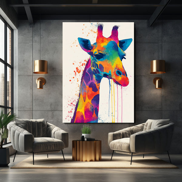 Watercolor Giraffe Art