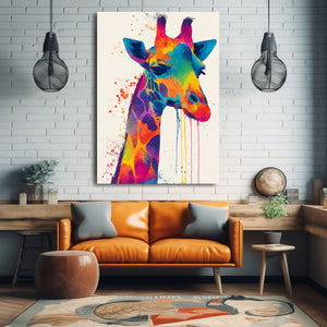 Watercolor Giraffe Art
