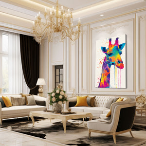 Watercolor Giraffe Art