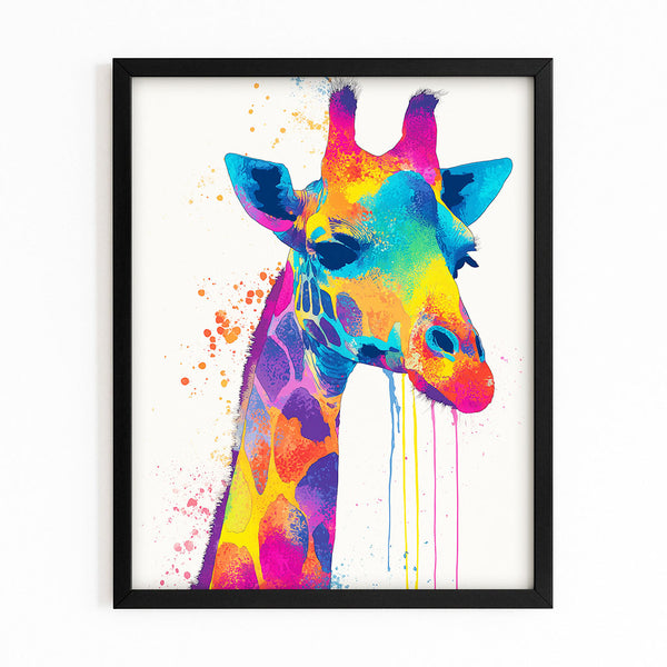 Watercolor Giraffe Art