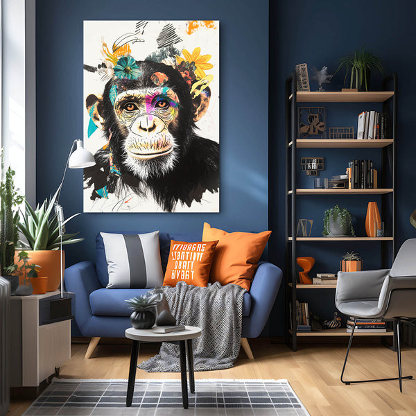 Watercolor Monkey Art