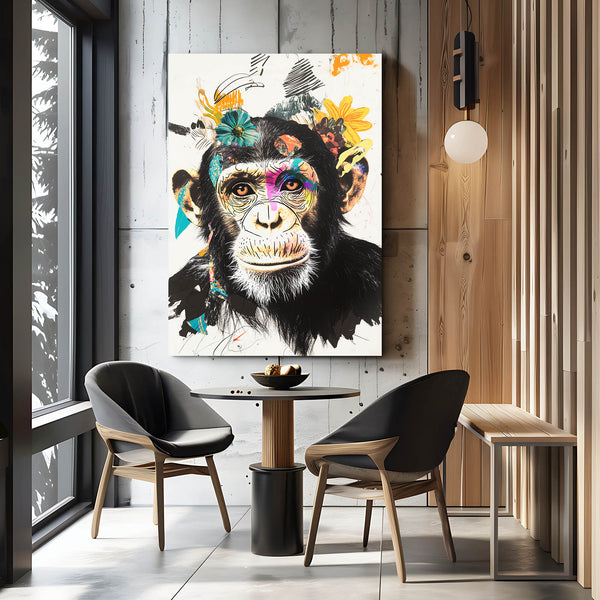 Watercolor Monkey Art