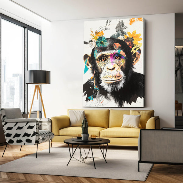 Watercolor Monkey Art