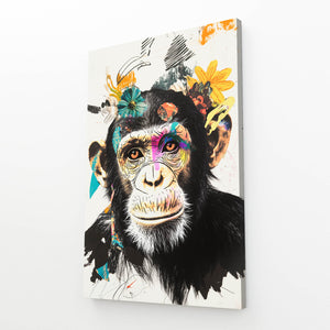 Watercolor Monkey Art