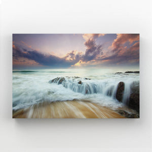 Waterfall Sunset Canvas Art  | MusaArtGallery™