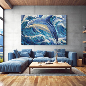 Wave Dolphin Wall Decor