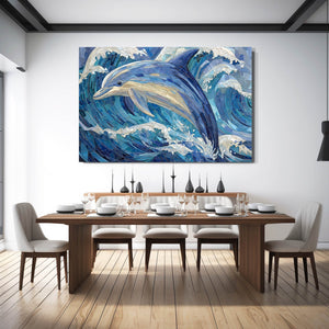 Wave Dolphin Wall Decor