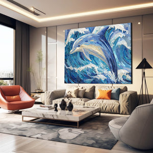 Wave Dolphin Wall Decor