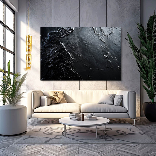 Waves Black Wall Art