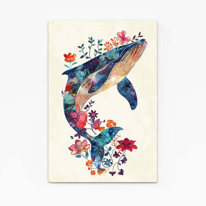 Whale Art Floral | MusaArtGallery™