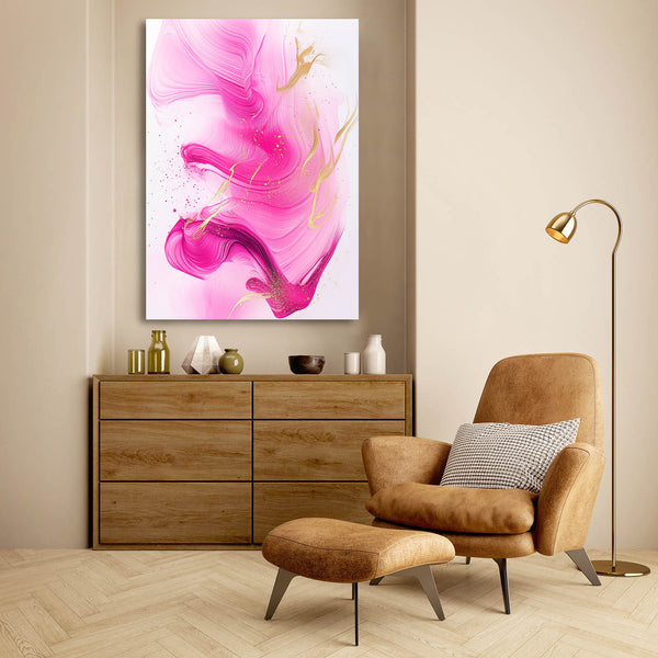 Whirlwind Elegance Pink Abstract Art | MusaArtGallery™