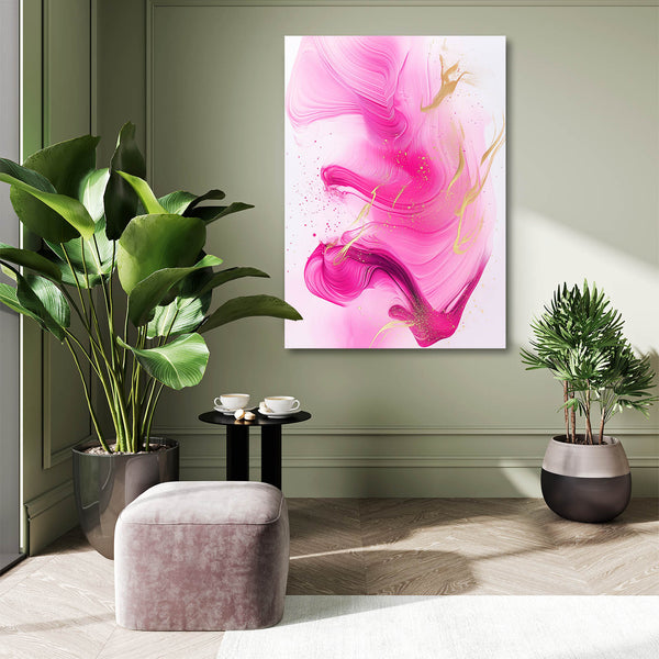 Whirlwind Elegance Pink Abstract Art | MusaArtGallery™