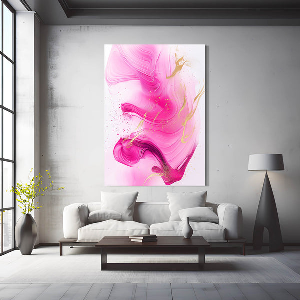 Whirlwind Elegance Pink Abstract Art | MusaArtGallery™