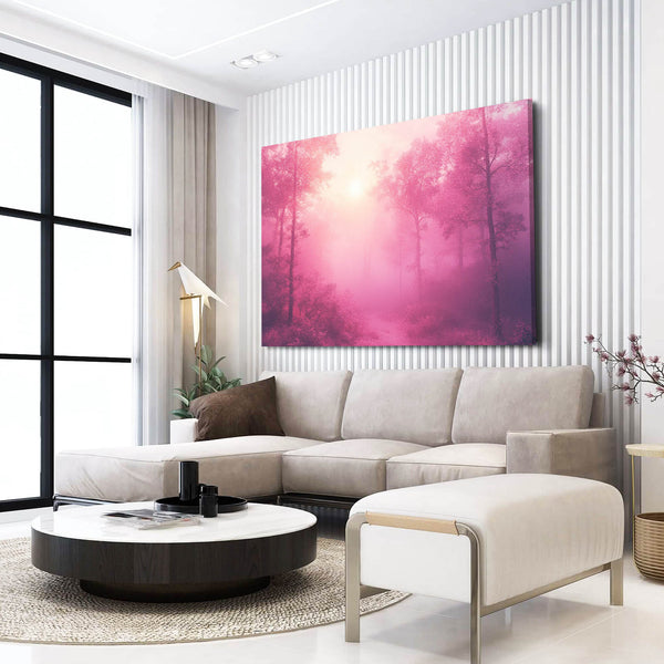 Whispering Mist Pink Abstract Art | MusaArtGallery™