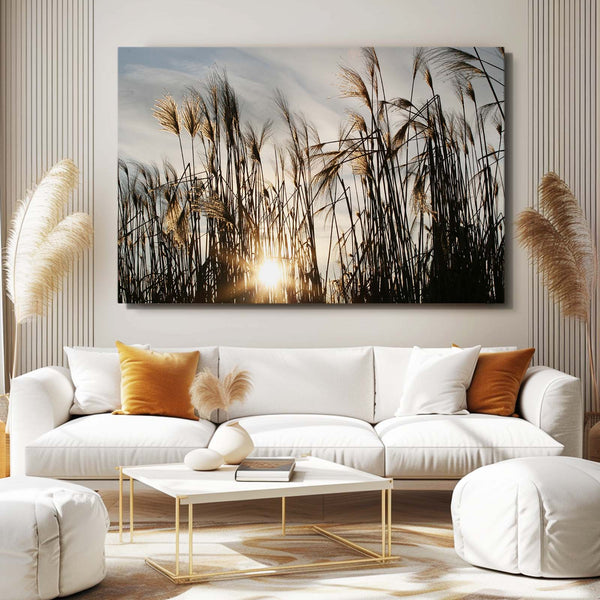 Whispering Reeds Sunset Art | MusaArtGallery™