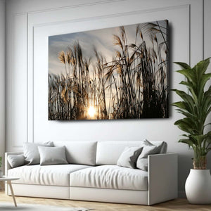 Whispering Reeds Sunset Art | MusaArtGallery™