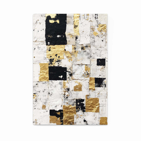 White Abstract Chess Board Art
