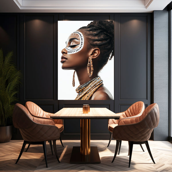 White African Wall Art Decor