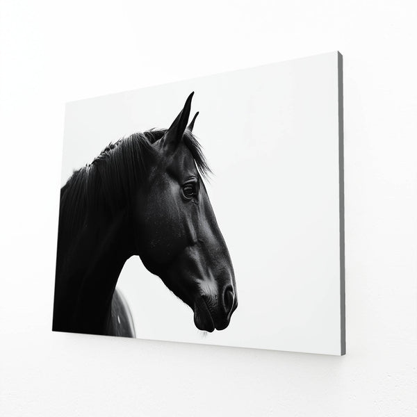 White And Black Horse Art