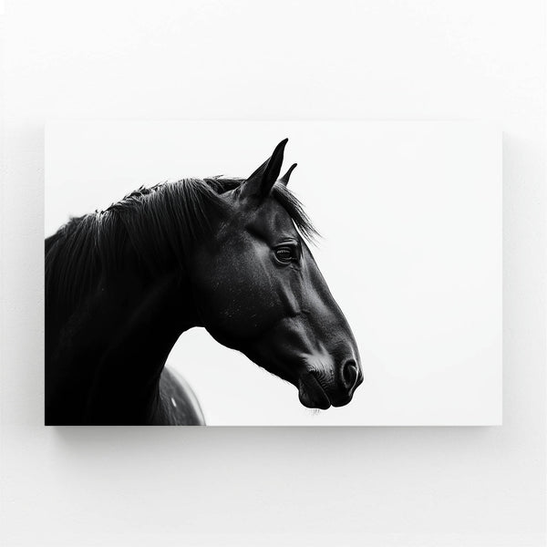 White And Black Horse Art