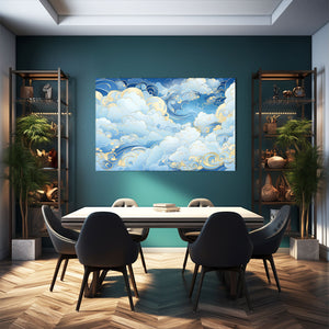 White and Gold Abstract Wall Art | MusaArtGallery™