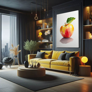 White Apple Wall Art