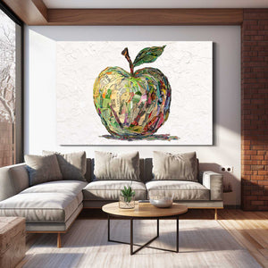 White Apple Wall Decor