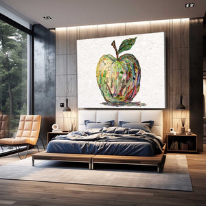 White Apple Wall Decor