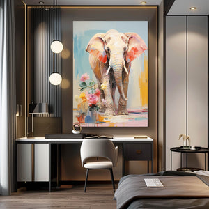 White Asian Elephant Wall Art | MusaArtGallery™